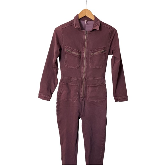 NWT Free People Lennox Jumpsuit Bitter Barks S - Picture 5 of 8